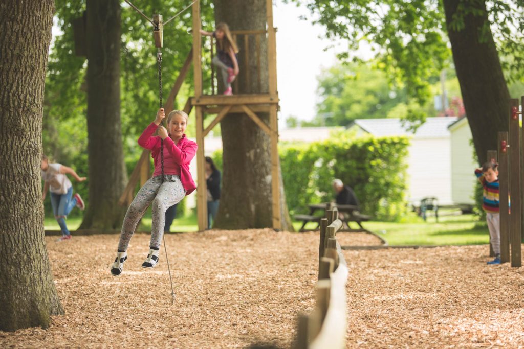 aerial runway - leisure activities at forest glade for all the family